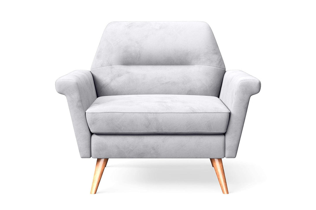 LIVELUSSO Armchair Ravenna Armchair Silver Velvet