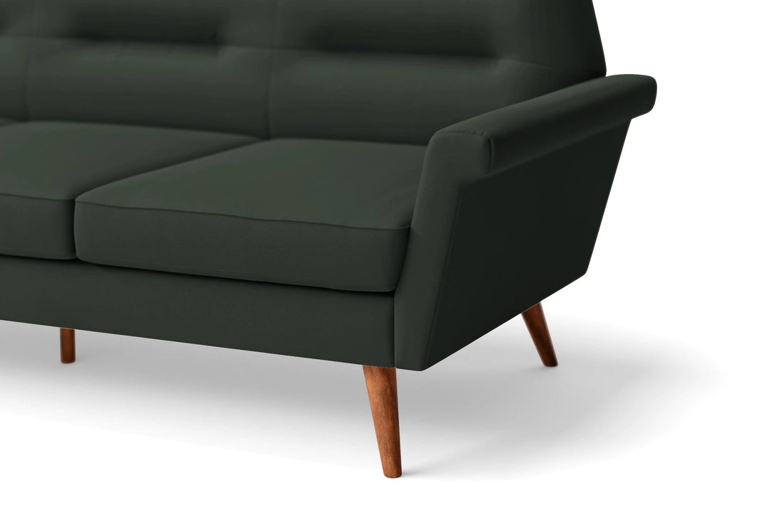 LIVELUSSO Sofa Ravenna 2 Seater Sofa Green Leather