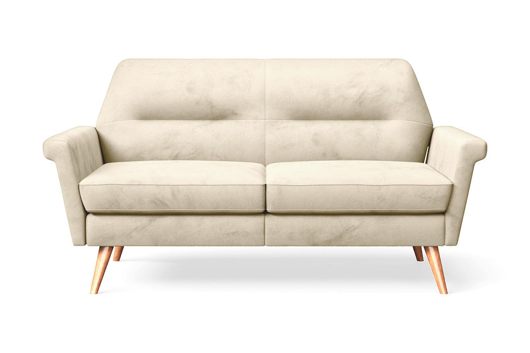 LIVELUSSO Sofa Ravenna 2 Seater Sofa Cream Velvet