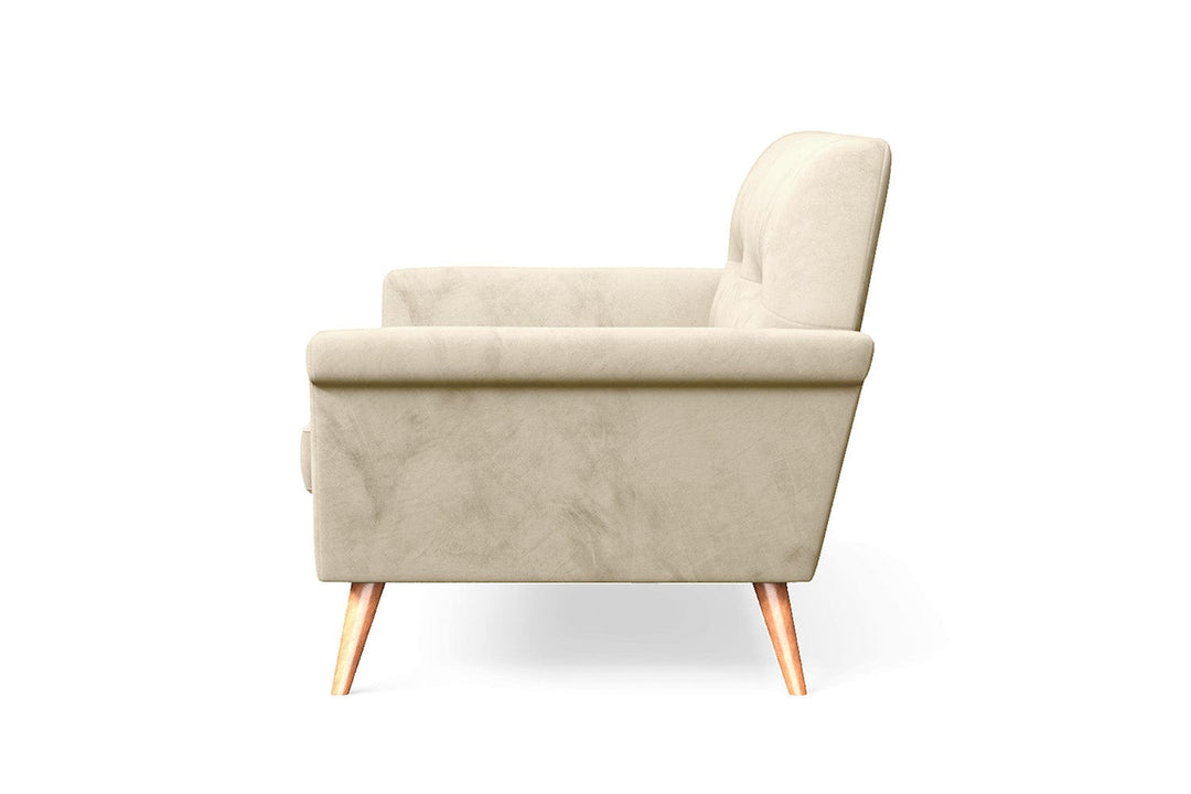 LIVELUSSO Sofa Ravenna 2 Seater Sofa Cream Velvet