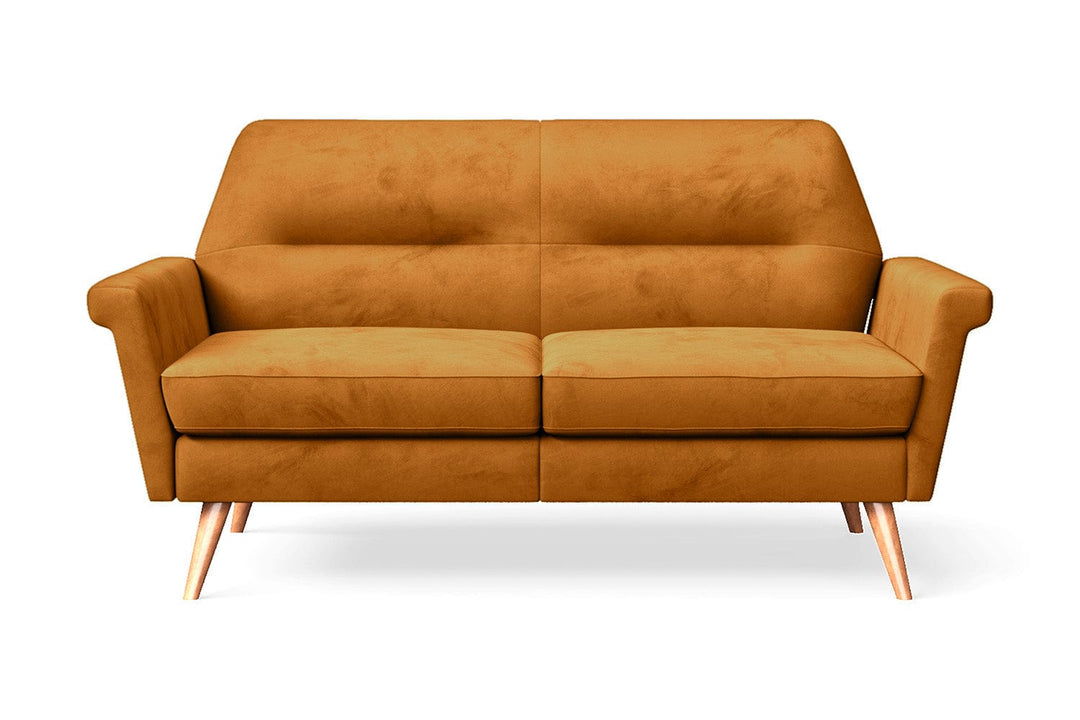 LIVELUSSO Sofa Ravenna 2 Seater Sofa Gold Velvet