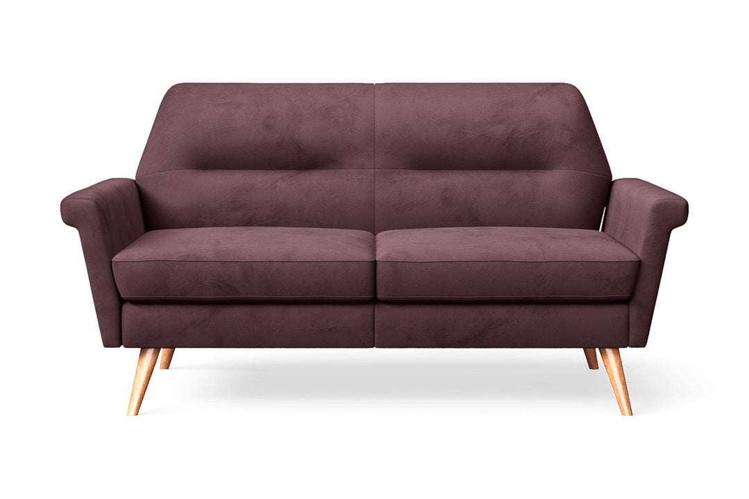 LIVELUSSO Sofa Ravenna 2 Seater Sofa Grape Velvet