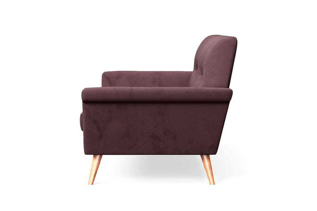 LIVELUSSO Sofa Ravenna 2 Seater Sofa Grape Velvet