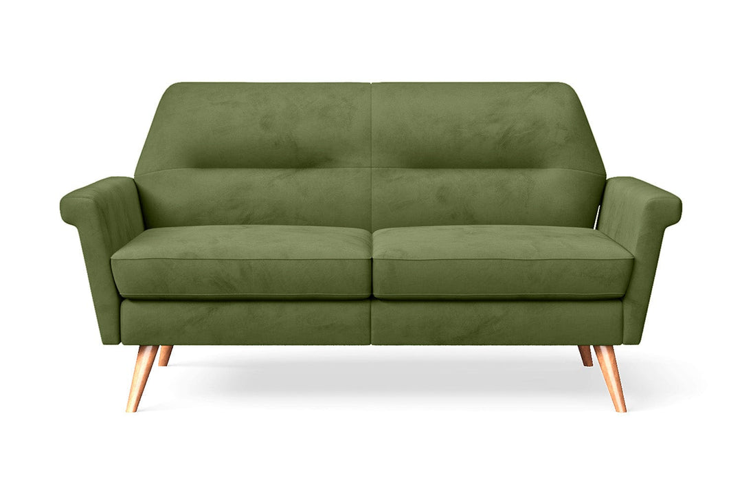 LIVELUSSO Sofa Ravenna 2 Seater Sofa Lime Velvet