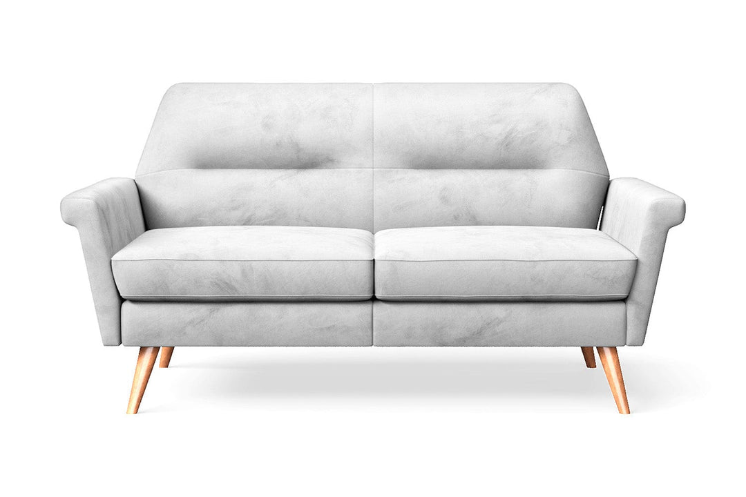 LIVELUSSO Sofa Ravenna 2 Seater Sofa White Velvet