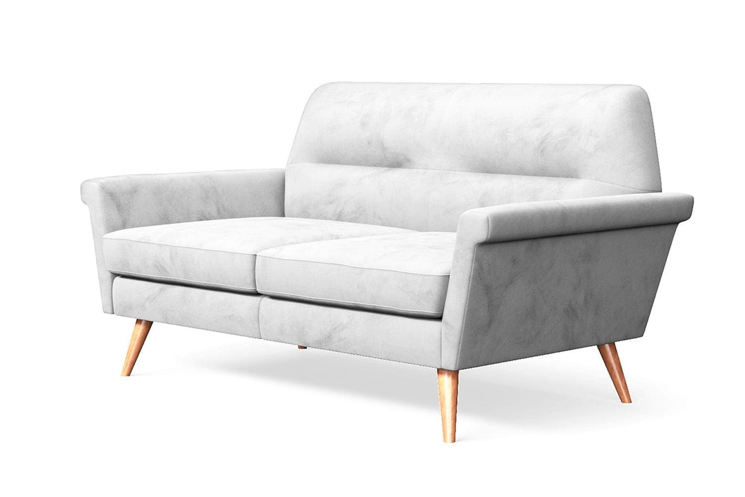 LIVELUSSO Sofa Ravenna 2 Seater Sofa White Velvet