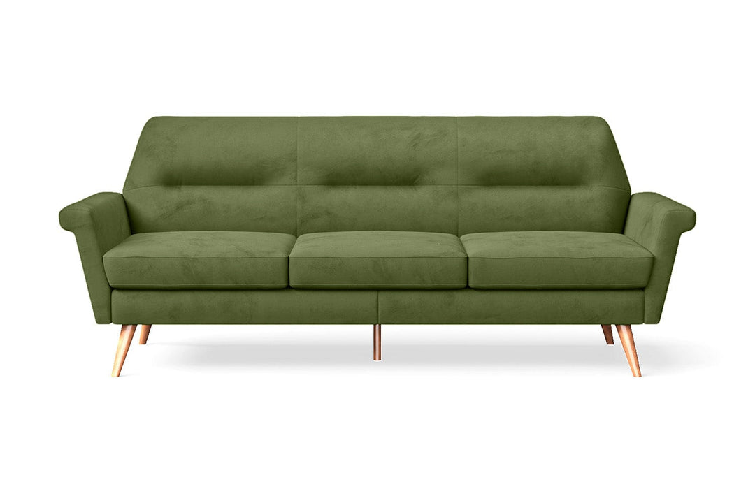 LIVELUSSO Sofa Ravenna 3 Seater Sofa Lime Velvet