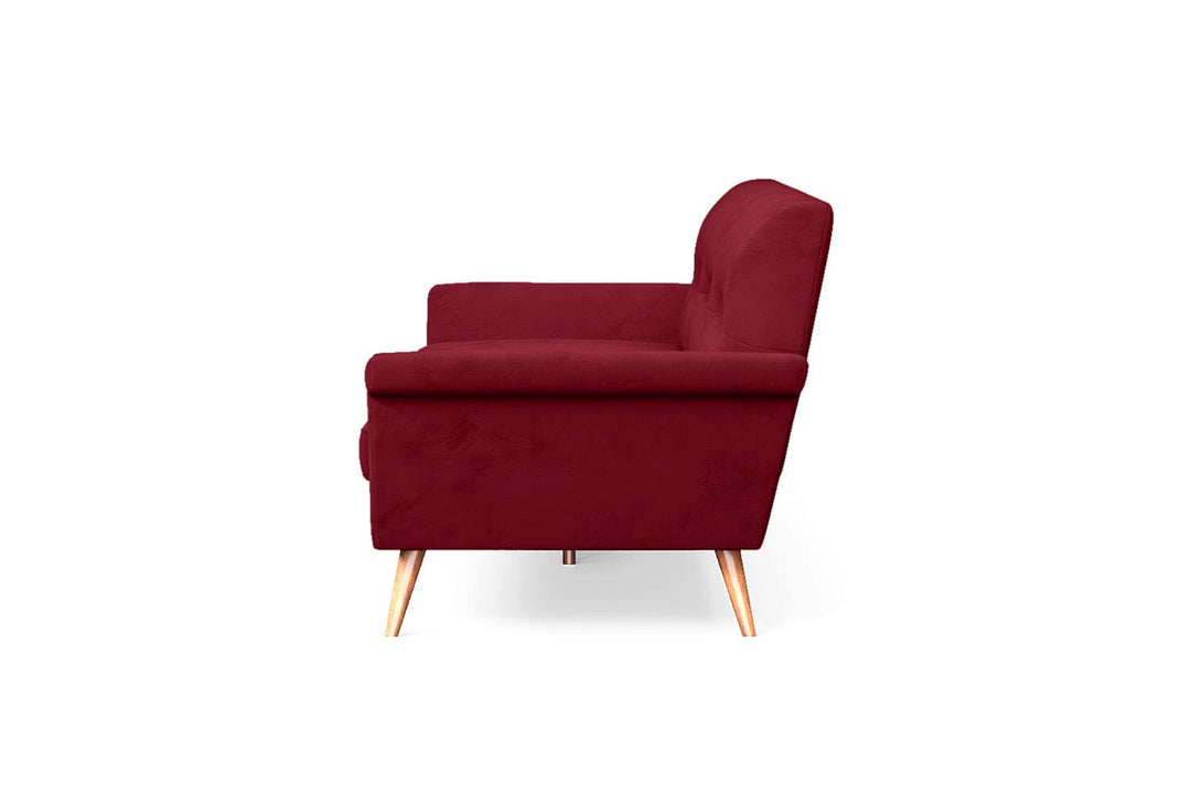 LIVELUSSO Sofa Ravenna 3 Seater Sofa Red Velvet