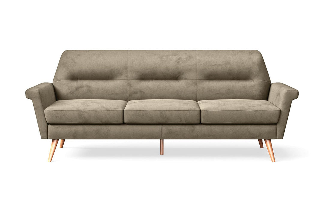 LIVELUSSO Sofa Ravenna 3 Seater Sofa Sand Velvet