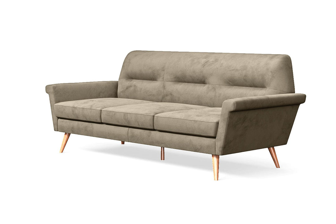 LIVELUSSO Sofa Ravenna 3 Seater Sofa Sand Velvet