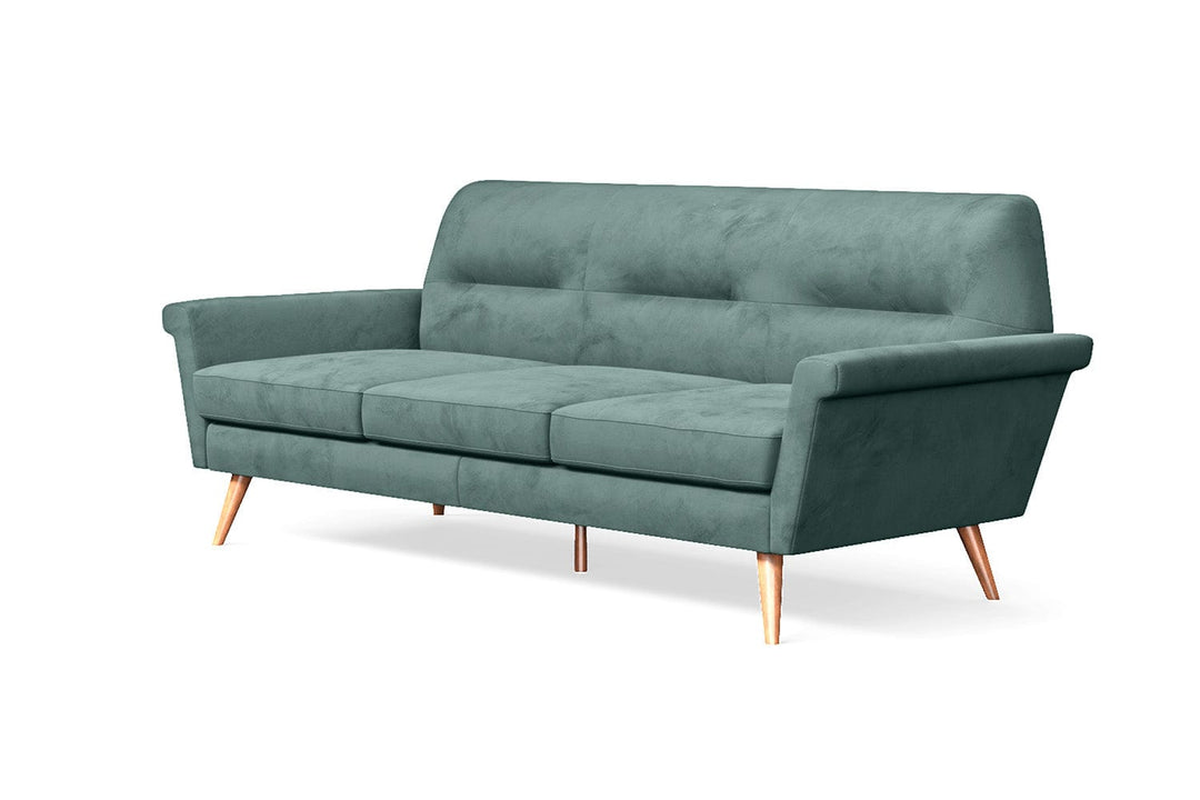 LIVELUSSO Sofa Ravenna 3 Seater Sofa Teal Velvet