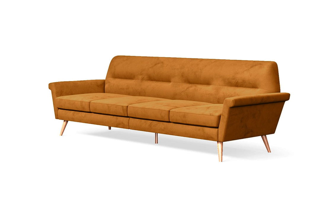 LIVELUSSO Sofa Ravenna 4 Seater Sofa Gold Velvet