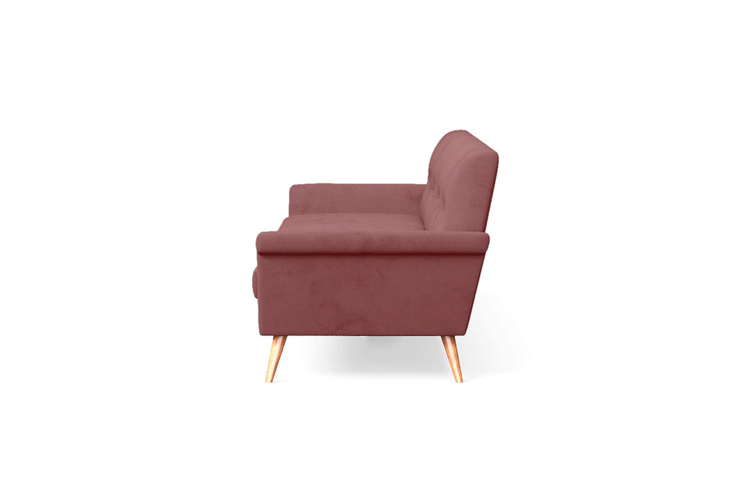 LIVELUSSO Sofa Ravenna 4 Seater Sofa Pink Velvet