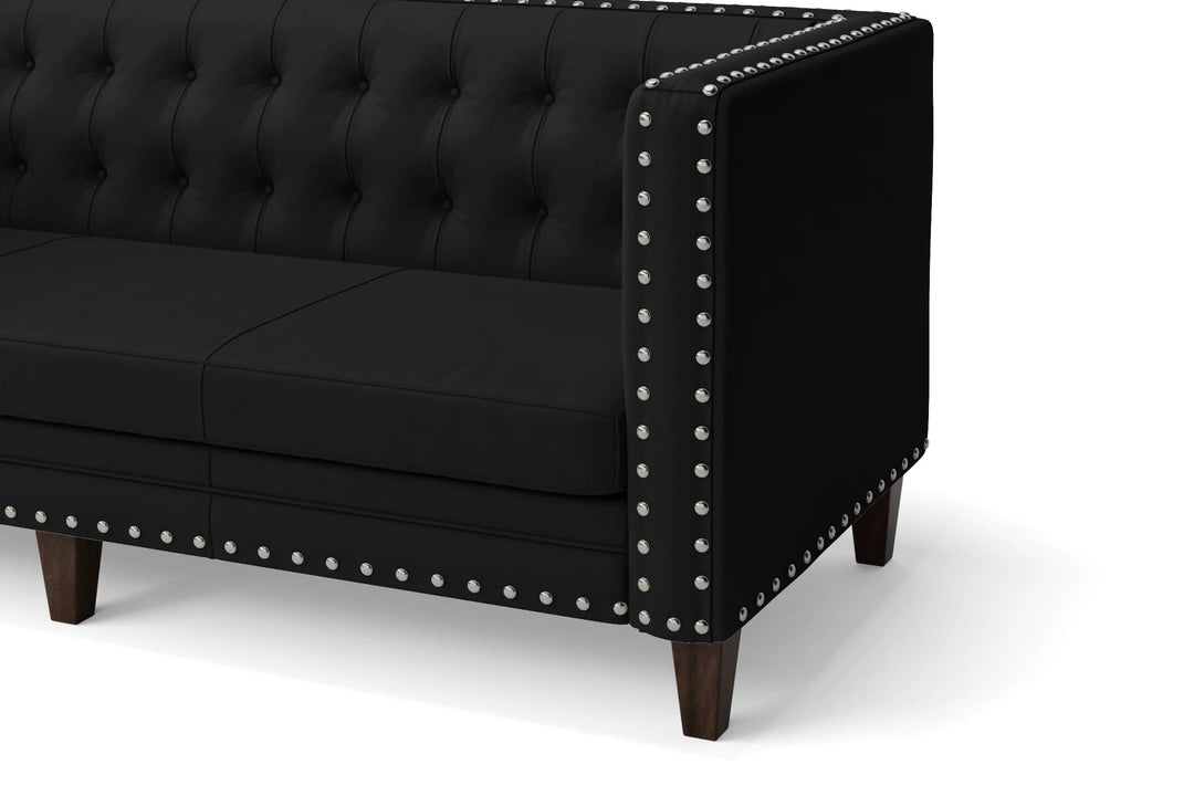 LIVELUSSO Armchair Rovigo Armchair Black Leather