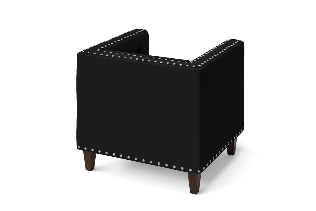 LIVELUSSO Armchair Rovigo Armchair Black Leather