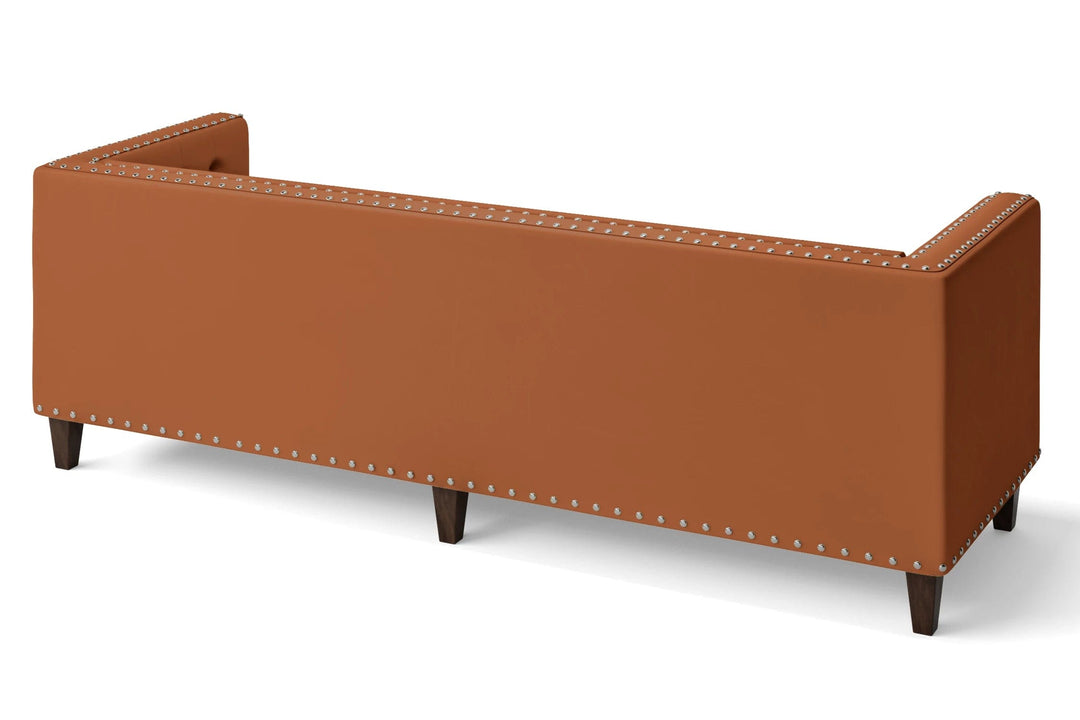 LIVELUSSO Sofa Rovigo 4 Seater Sofa Tan Brown Leather