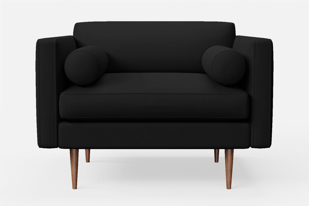 LIVELUSSO Armchair Salerno Armchair Black Leather