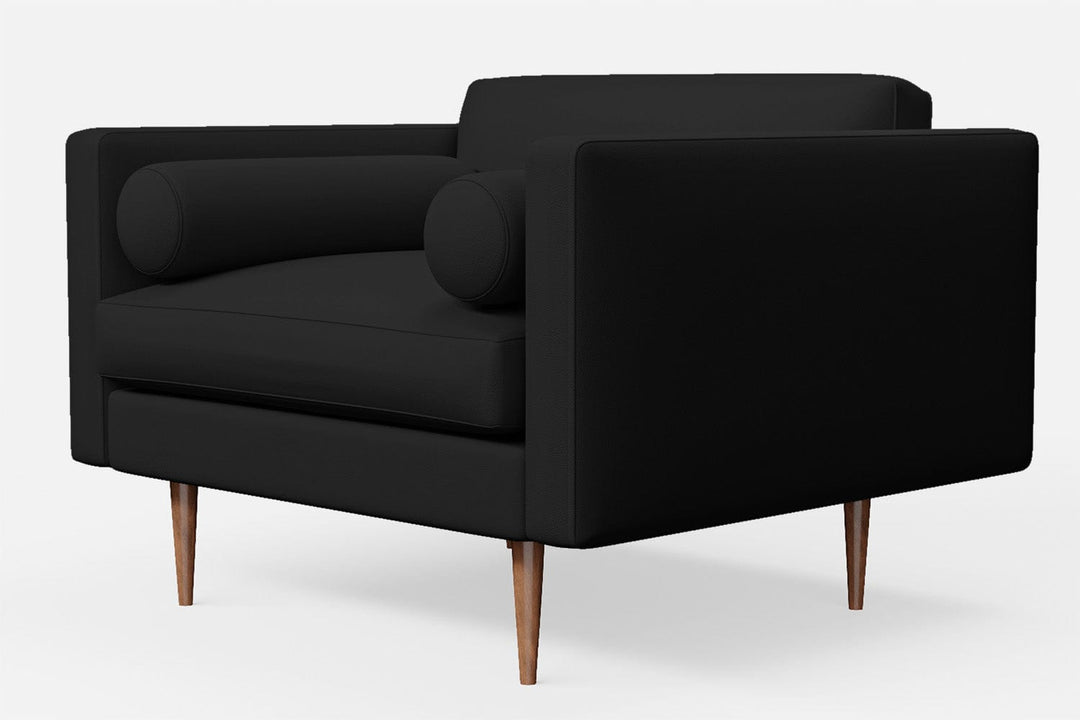 LIVELUSSO Armchair Salerno Armchair Black Leather