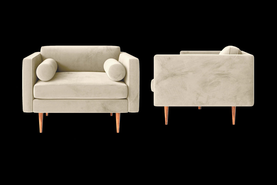 LIVELUSSO Armchair Salerno Armchair Cream Velvet