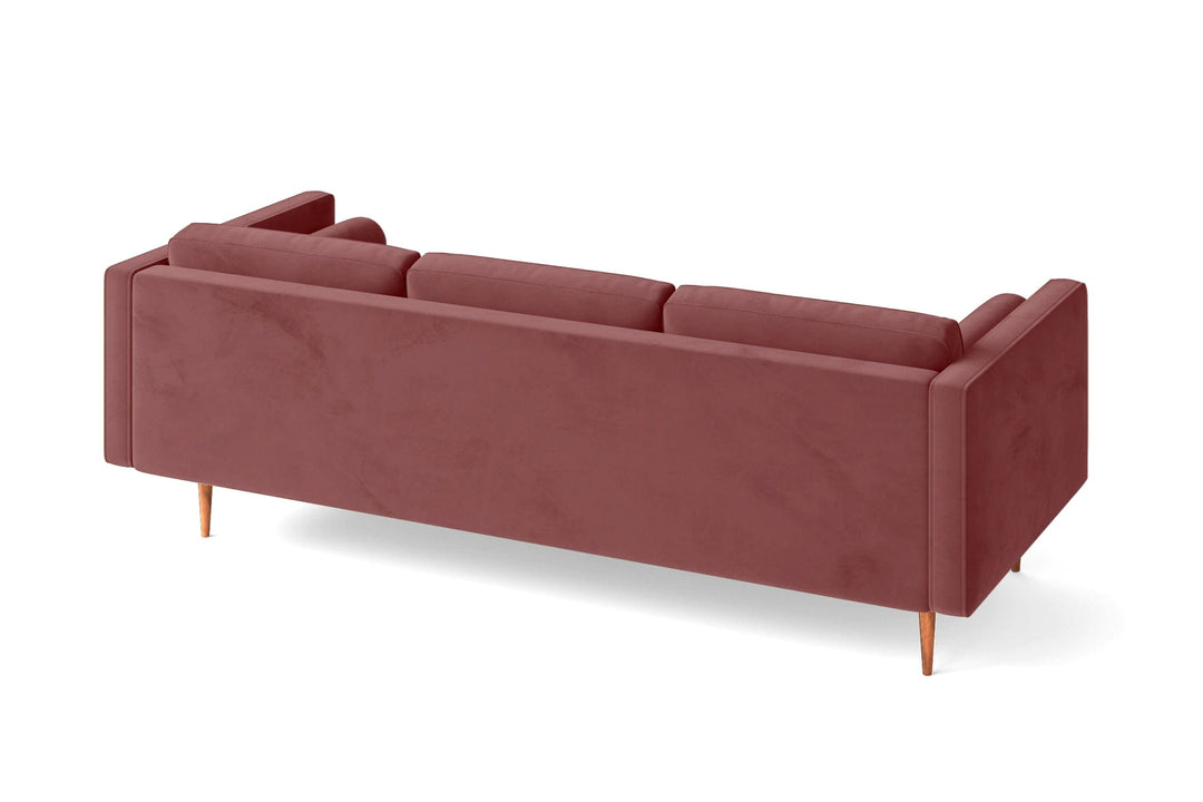 LIVELUSSO Sofa Salerno 3 Seater Sofa Pink Velvet