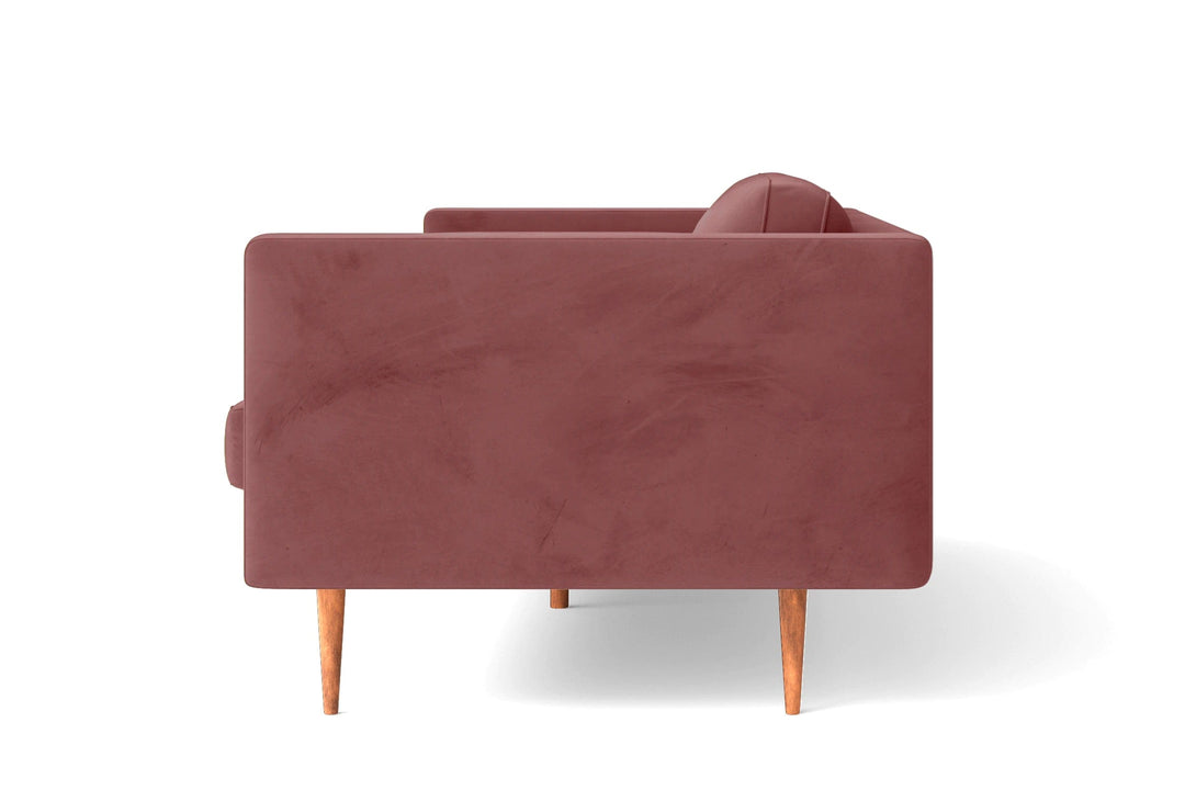 LIVELUSSO Sofa Salerno 3 Seater Sofa Pink Velvet