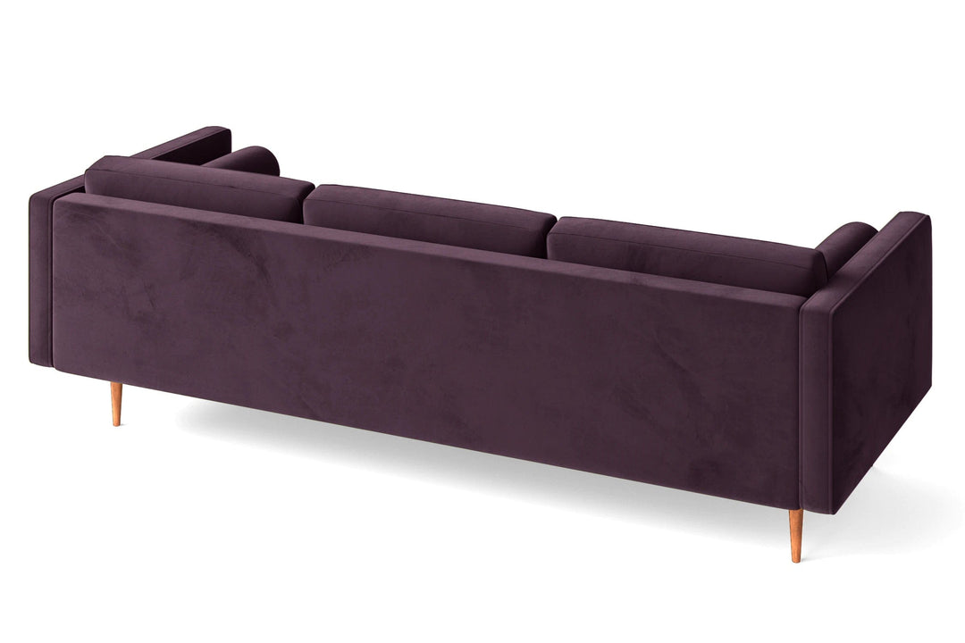 LIVELUSSO Sofa Salerno 4 Seater Sofa Purple Velvet