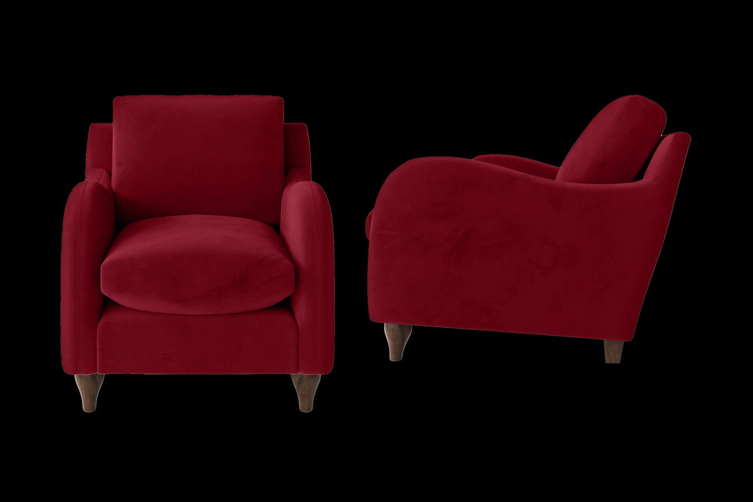 LIVELUSSO Armchair Sallisaw Armchair Red Velvet