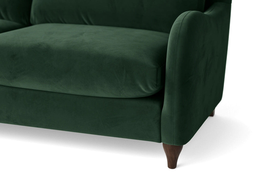 LIVELUSSO Sofa Sallisaw 2 Seater Sofa Green Velvet