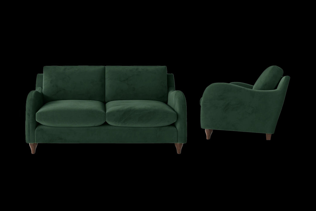 LIVELUSSO Sofa Sallisaw 2 Seater Sofa Green Velvet