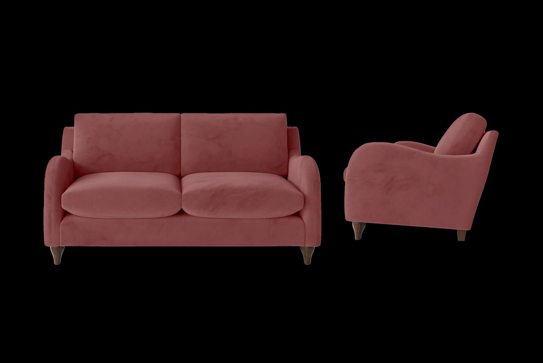 LIVELUSSO Sofa Sallisaw 2 Seater Sofa Pink Velvet