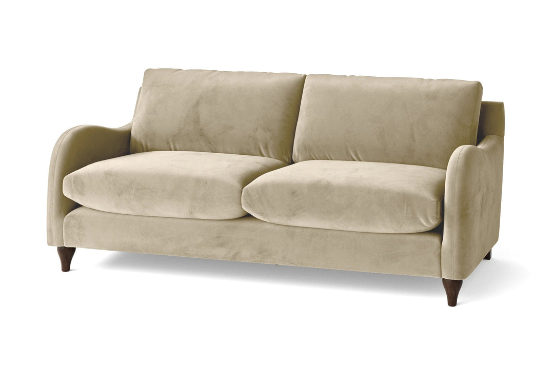 LIVELUSSO Sofa Sallisaw 3 Seater Sofa Cream Velvet