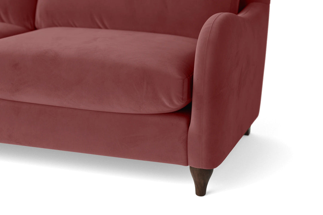 LIVELUSSO Sofa Sallisaw 4 Seater Sofa Pink Velvet