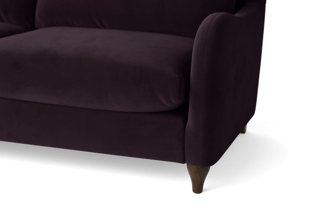 LIVELUSSO Sofa Sallisaw 4 Seater Sofa Purple Velvet