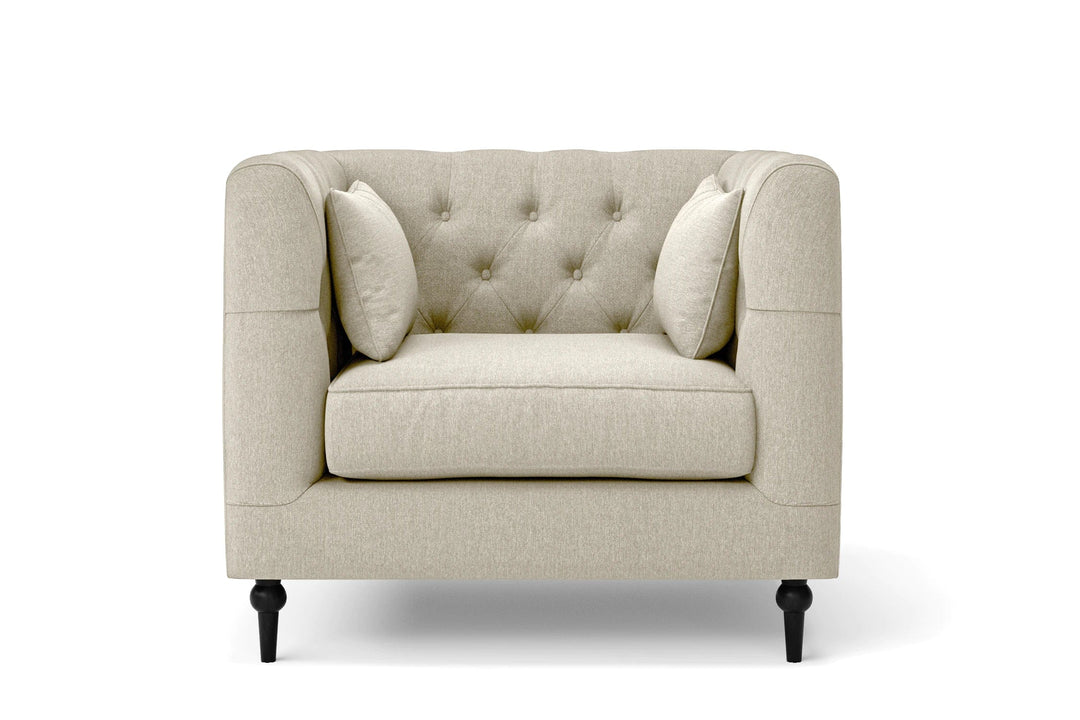 LIVELUSSO Armchair Sanremo Armchair Cream Linen Fabric