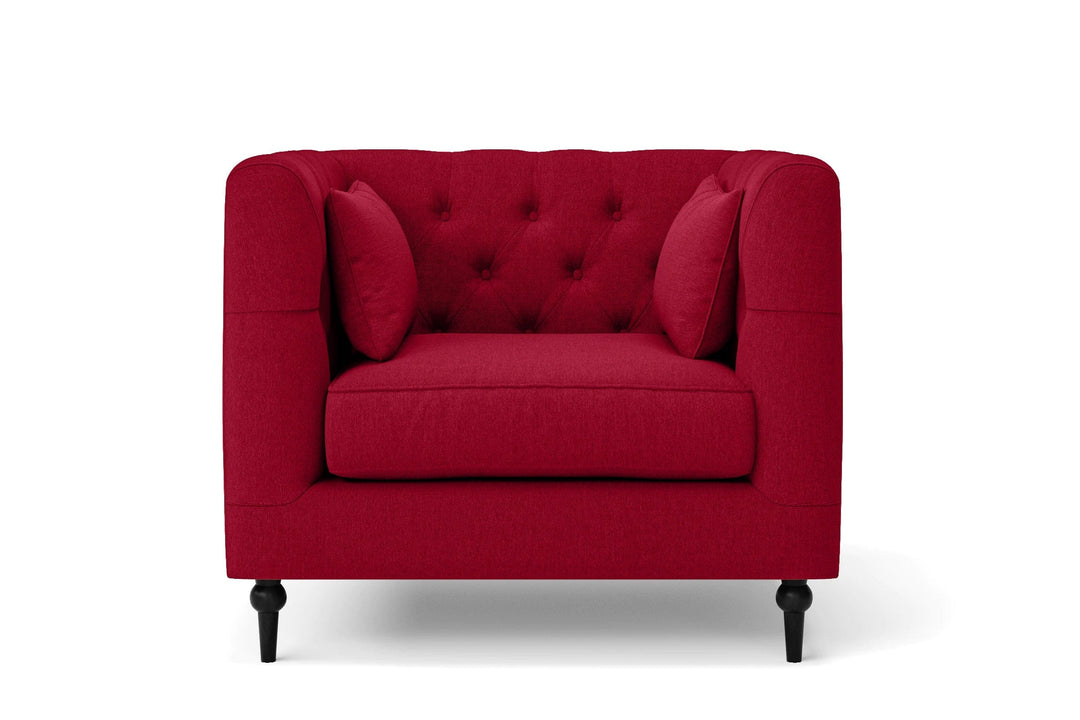 LIVELUSSO Armchair Sanremo Armchair Red Linen Fabric