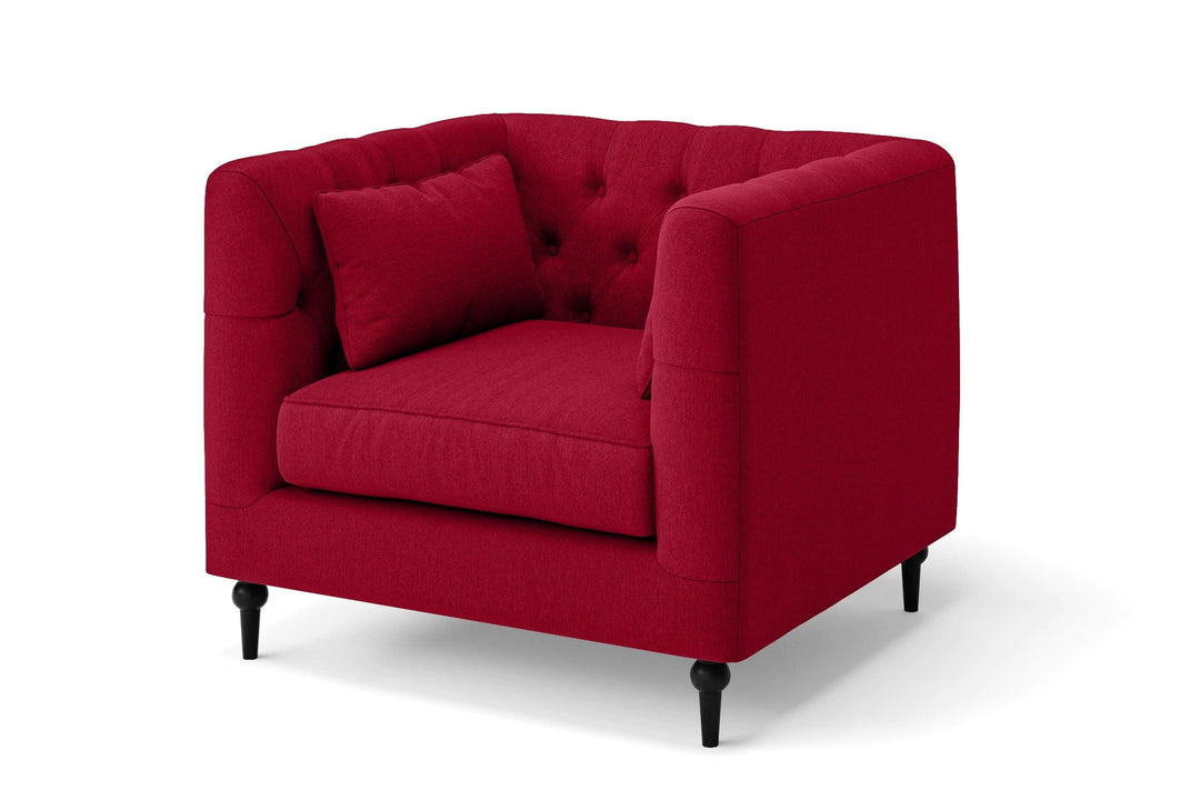 LIVELUSSO Armchair Sanremo Armchair Red Linen Fabric
