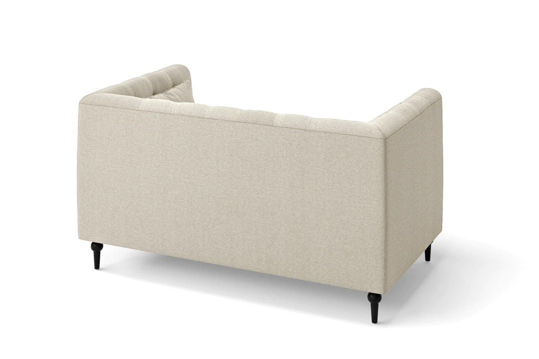 LIVELUSSO Sofa Sanremo 2 Seater Sofa Cream Linen Fabric