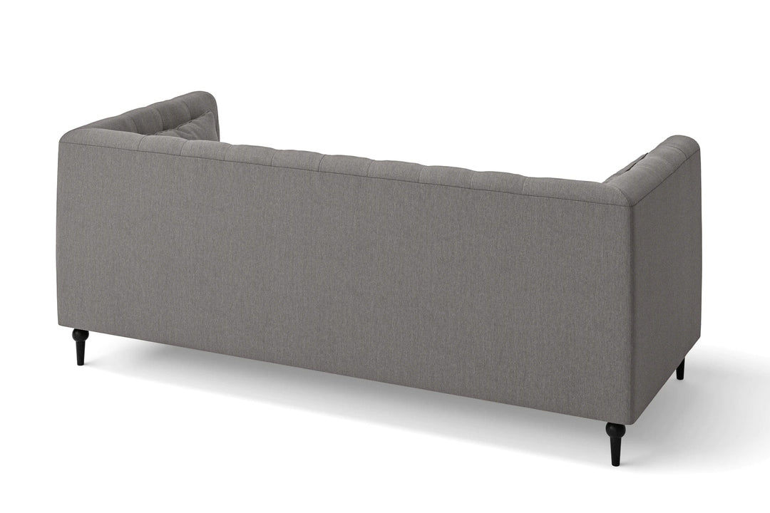 LIVELUSSO Sofa Sanremo 3 Seater Sofa Grey Linen Fabric