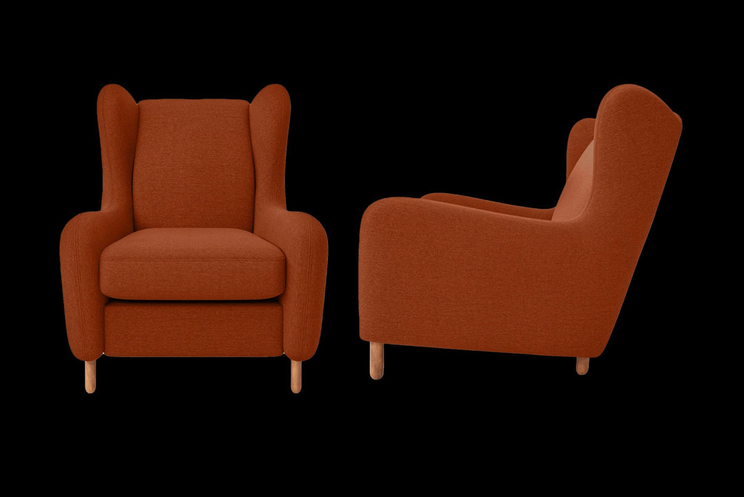 LIVELUSSO Armchair Sassari Armchair Orange Linen Fabric