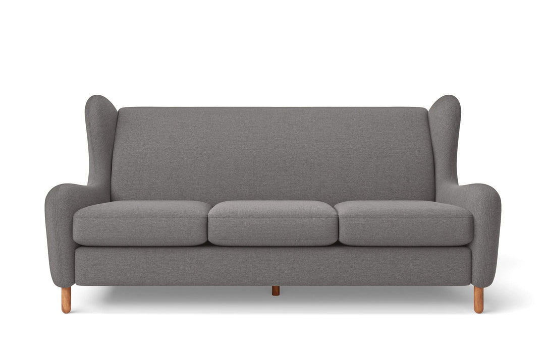 LIVELUSSO Sofa Sassari 3 Seater Sofa Grey Linen Fabric