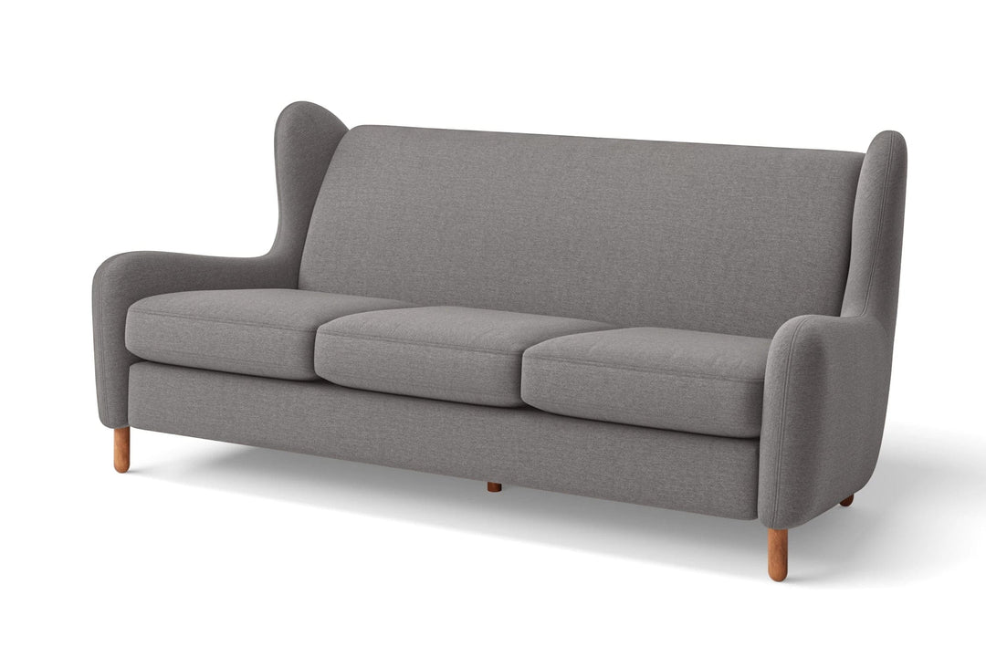 LIVELUSSO Sofa Sassari 3 Seater Sofa Grey Linen Fabric