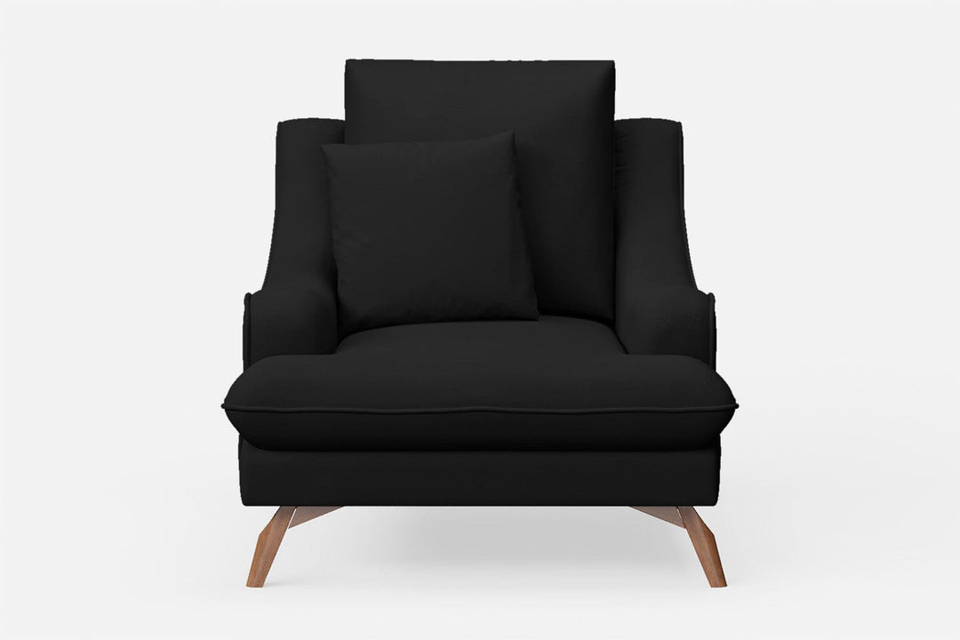 LIVELUSSO Armchair Savona Armchair Black Leather