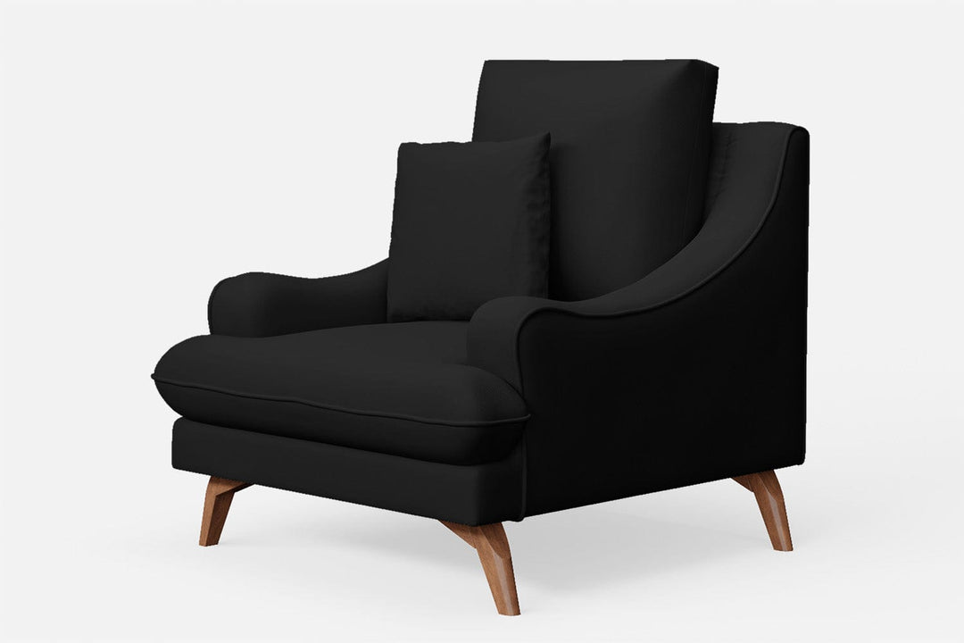 LIVELUSSO Armchair Savona Armchair Black Leather