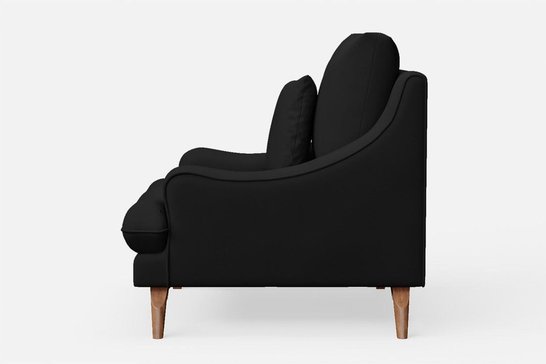 LIVELUSSO Armchair Savona Armchair Black Leather