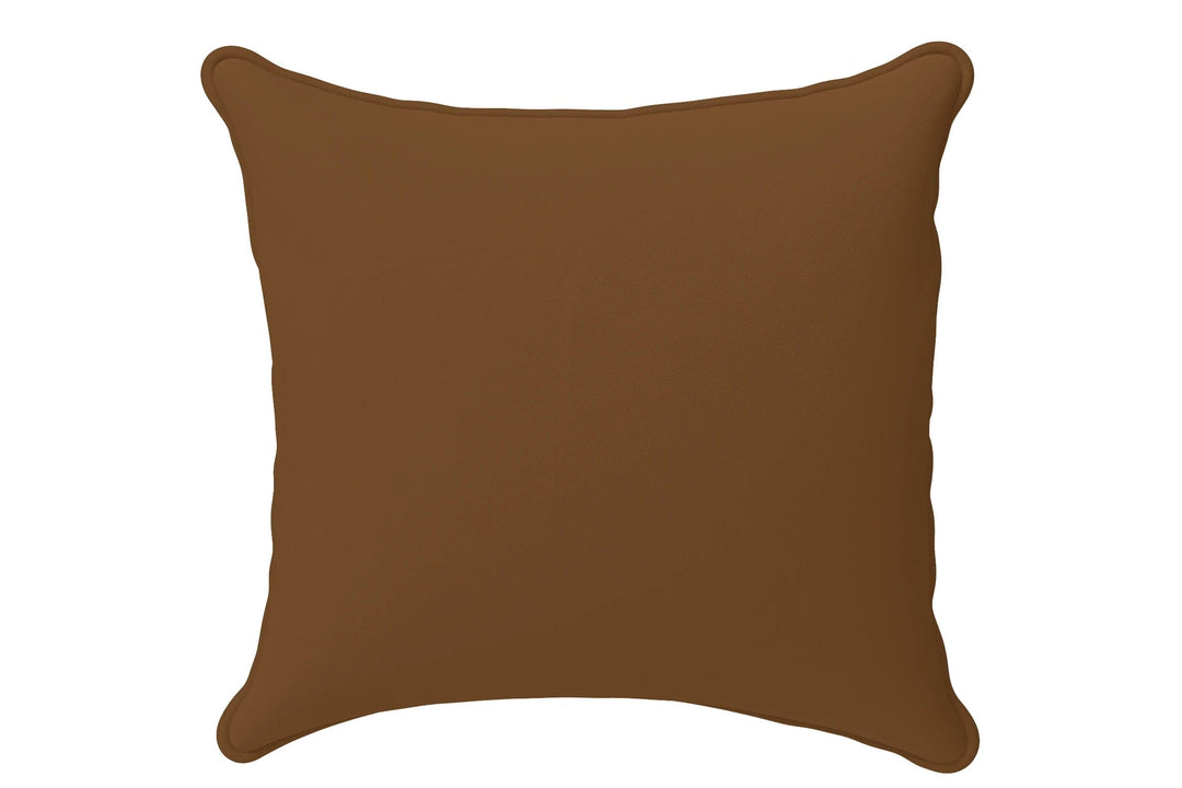 LIVELUSSO Cushions Scatter Cushions 60 x 60 cm Walnut Brown Leather