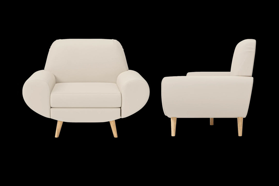 LIVELUSSO Armchair Serina Armchair Cream Leather