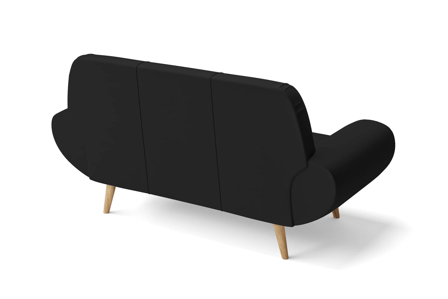 Serina 2 Seater Sofa Black Leather