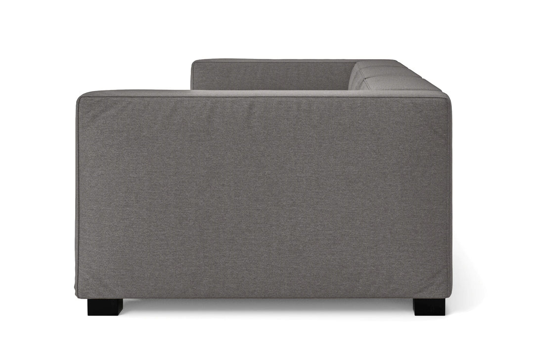 LIVELUSSO Sofa Taranto 4 Seater Sofa Grey Linen Fabric