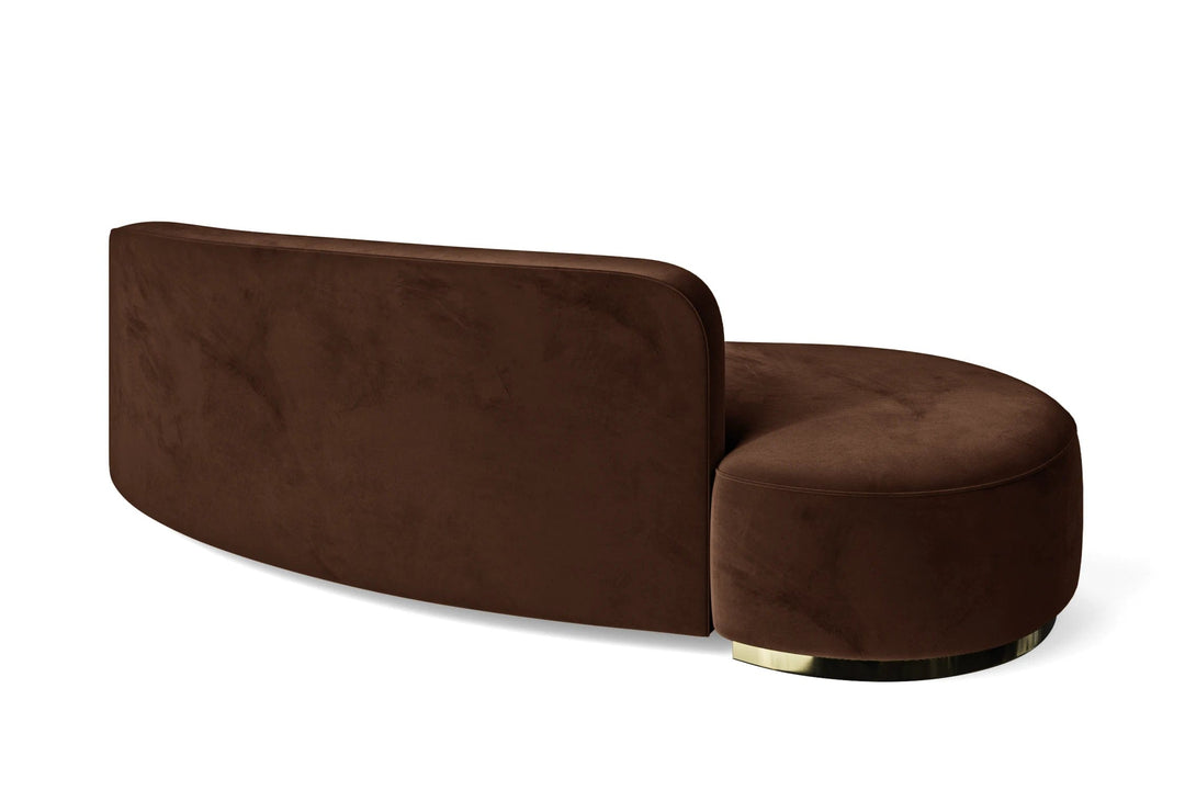 LIVELUSSO Sofa Teramo 3 Seater Sofa Coffee Brown Velvet