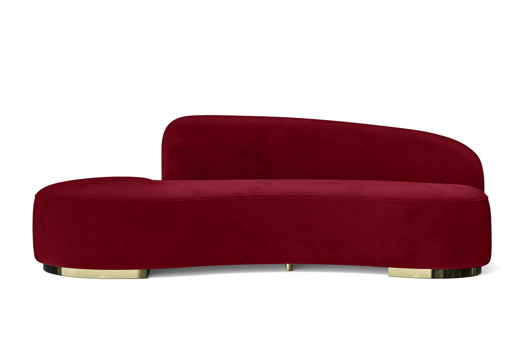 LIVELUSSO Sofa Teramo 3 Seater Sofa Red Velvet